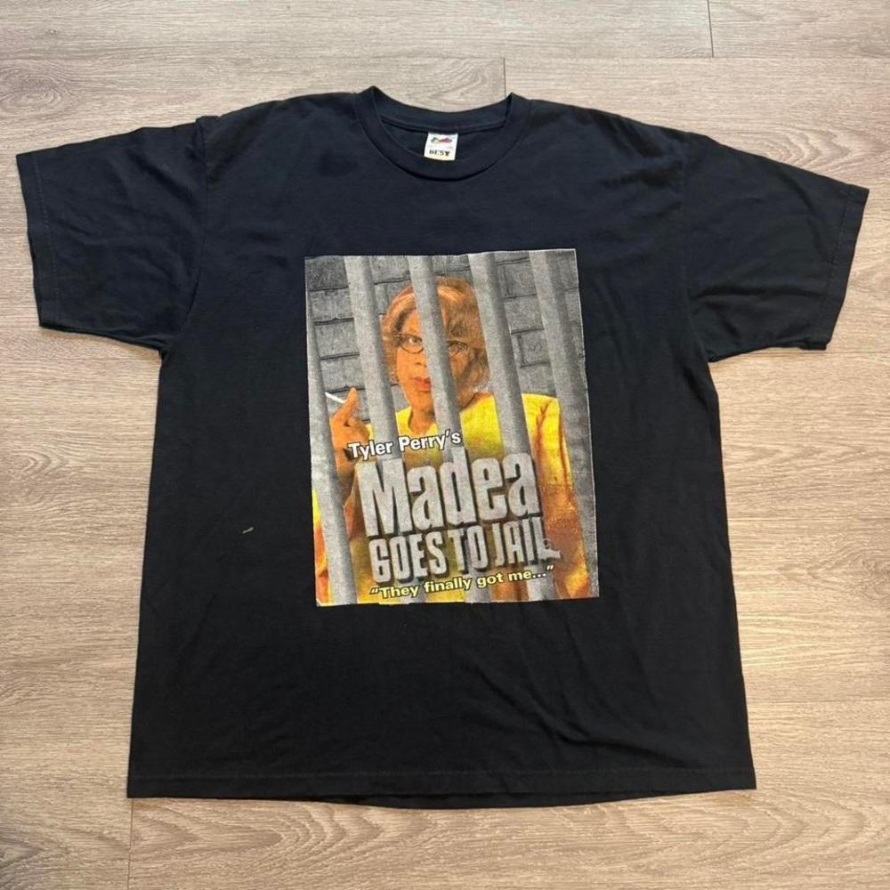 Vintage 2005 Tyler Perry's Madea Goes To Jail Stage Play Promo Shirt XL